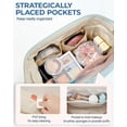 thumbnail image 4 of BAGSMART Wide-open Makeup Bag Cosmetic Pouch Organizer Travel Toiletry Bag Essentials Accessories for Women Girls, Light Blue, 4 of 8