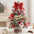 thumbnail image 2 of Mini árbol de Navidad de escritorio, 45 cm, mini árbol de Navidad pequeño de escritorio con luz LED para decoración de fiestas en casa (rojo), 2 of 3