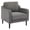 Linen | Gray, variant on Mid-Century Modern Accent Chairs,Modern Linen Fabric Armchair for Living Room,Comfy Sofa Chairs with Scooped Arms,Upholstered Living Room Chairs Reading Chair High Back for Office/Bedroom