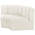 thumbnail image 5 of Meridian Furniture Arc Cream Velvet Modular Sectional, 5 of 9