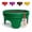 Green, variant on Rooted Promise 7 inch Solid Planting Grow Rings, Perfect for Deep Watering Veggies Herbs and Flowers, Protection and Edging of Garden Plants, Red, Made in The USA - Pack of 4