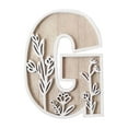 thumbnail image 2 of Decoración mural tallada con flores de madera | Colgante de cartas de madera hecho a mano | Textura natural | Acento duradero para bodas en la cocina en casa | Adorno rústico colgante, 2 of 5