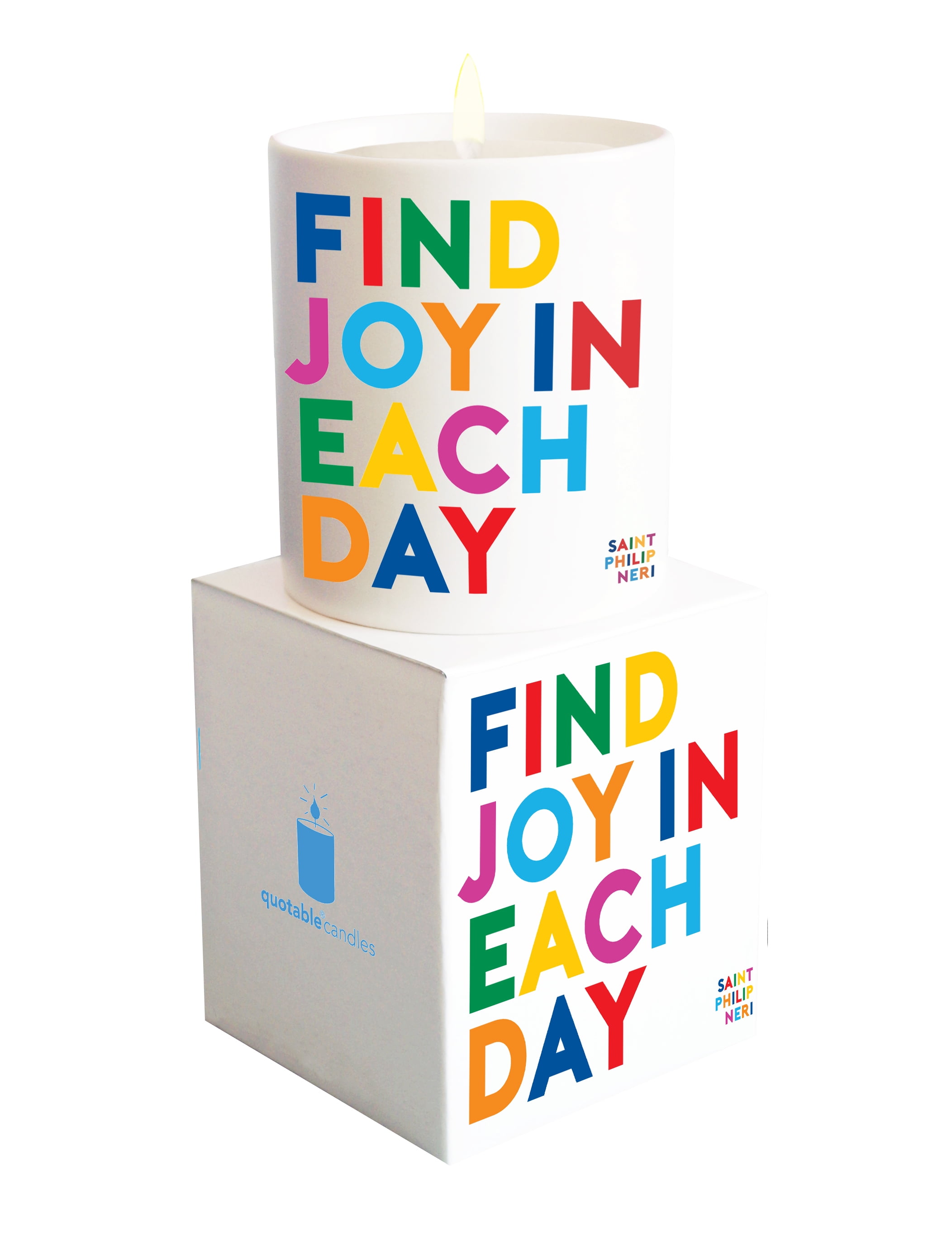 Quotable "Find Joy in Each Day" Quote Candle