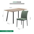 thumbnail image 4 of Comedor 6 Sillas Modelo Vita Estilo Madera Moderno Elegante verde oscuro 7, 4 of 8
