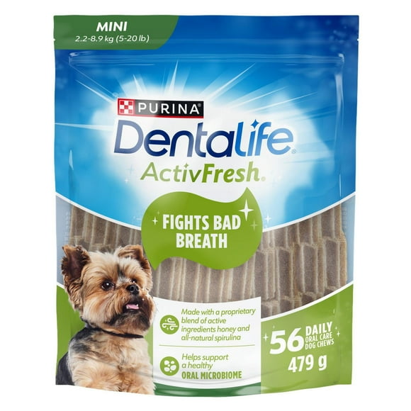 Dentalife ActivFresh Races Miniatures Gâteries à Mâcher pour Soins Buccodentaires Quotidiens