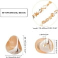 thumbnail image 4 of 2 Strands Natural Trochid Shell/Trochus Shell Beads Strands Nuggets Chips 3.5~13x6~12x3~8mm Hole: 0.9mm about 68~73pcs/strand 15.35 inch~15.94 inch(39~40.5cm), 4 of 5