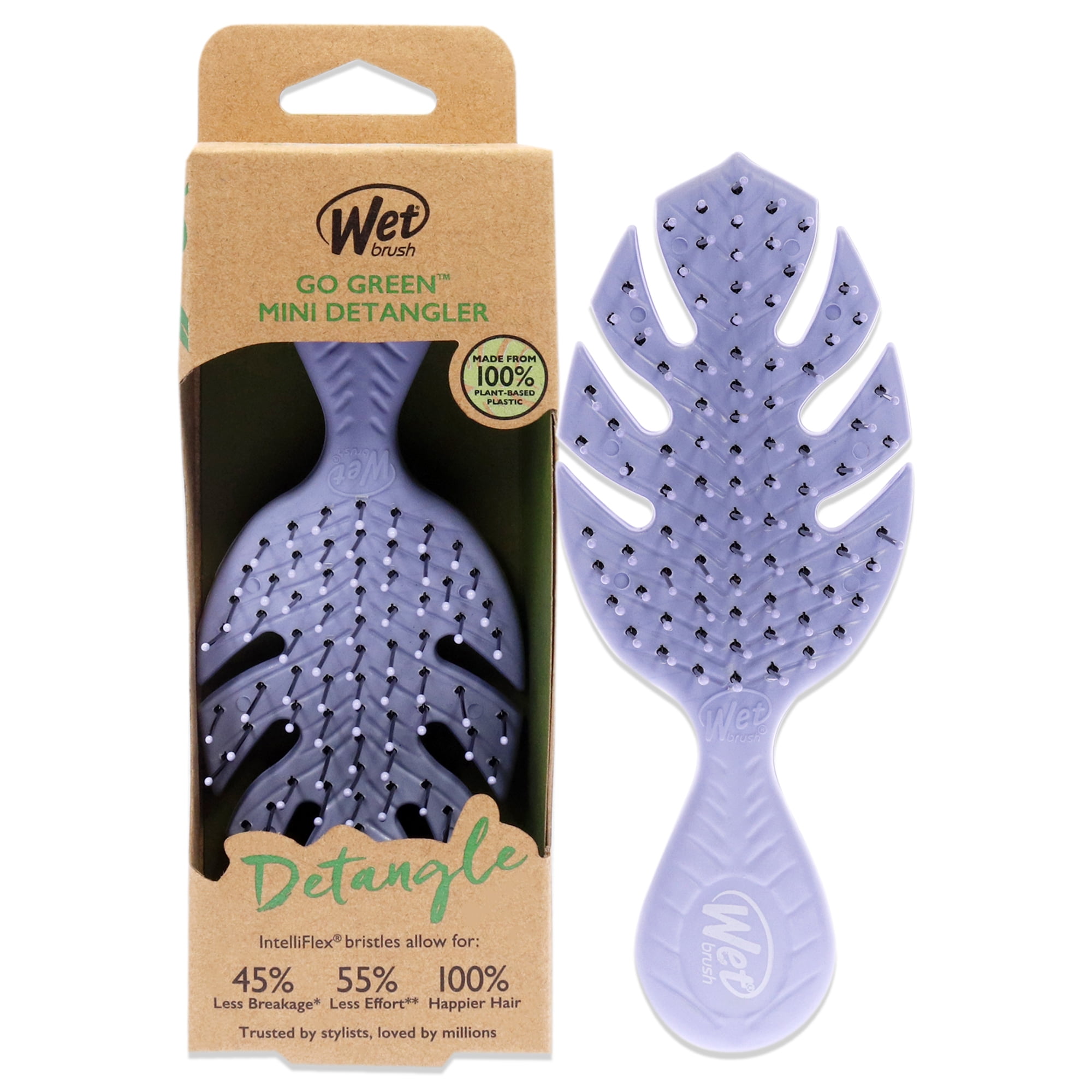 Go Green Mini Detangler Brush - Purple