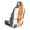thumbnail image 2 of Wukai Funny Cats Full Set Car Seat Covers with Soft Padding Universal Auto Front Seats Protector and Cushion Mat, 2 of 5