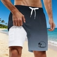 thumbnail image 2 of IWRICH Men's Summer Vacation 2 in 1 Swim Trunks with Compression Liner Bathing Suits Stretch Shorts with Pockets Grey XXL, 2 of 4