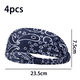 thumbnail image 2 of Diademas anchas para mujeres, bandas para la cabeza Boho Bandeau, envolturas para la cabeza de entrenamiento, envolturas para el cabello elásticas y antideslizantes, 2 of 5