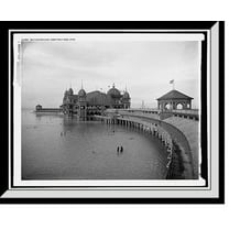 Historic Framed Print, Salt Air [i.e. Saltair] Pavilion, Great Salt Lake, Utah, 17-7/8" x 21-7/8"