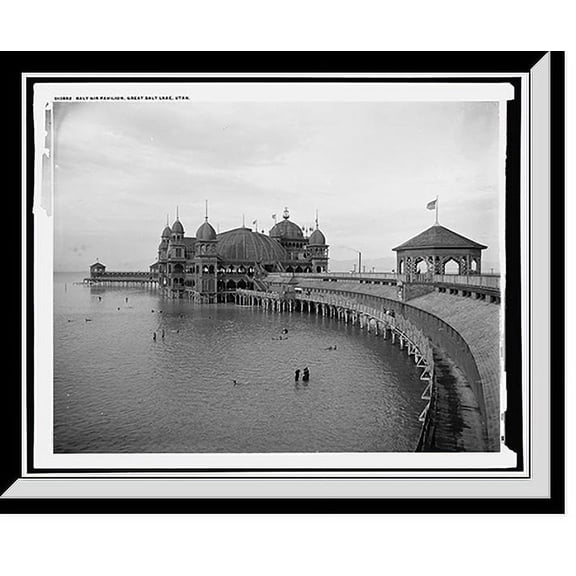Historic Framed Print, Salt Air [i.e. Saltair] Pavilion, Great Salt Lake, Utah, 17-7/8" x 21-7/8"