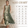 thumbnail image 7 of Xoenoiee Green Leaf Print Women's Boho Maxi Dress Summer Sleeveless Round Neck, Long Flowy Beach Vacation Dresses, Cotton Linen Casual Sundress with Pockets 2026, Size 2XL, 7 of 7