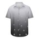 thumbnail image 4 of Blusa y camisa de manga corta con cuello vuelto Camisa casual para hombre Camisa de bolos vintage de manga corta Camisas de verano de playa cubana Camisa con botones Blusa para hombre Poliéster, 4 of 5