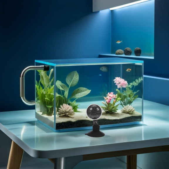 LOLIPPYY Black Fish Tank Bubbler Air Stone Aquarium Oxygen Diffuser with Adjustable Bubble Control for Freshwater and Tanks