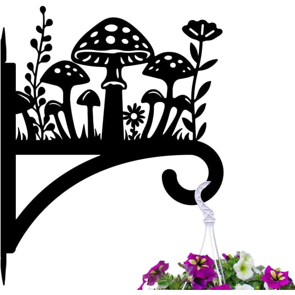 Iron Hanging Plant Hanger Bracket Wall Mounted Plant Hooks Mushroom 338x379x1.8mm