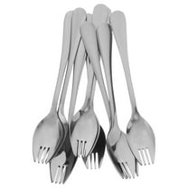 LOLIPPYY 15-Piece Handle Stainless Steel Spork Fork and Spoon Multipurpose Tableware Set
