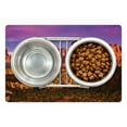 thumbnail image 1 of Arizona Pet Mat for Food and Water, Picturesque Grand Canyon Cliffs Rock in Formations Valley with Violet Sky, Non-Slip Rubber Mat for Dogs and Cats, 18" X 12", by Ambesonne, 1 of 2