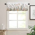thumbnail image 3 of Watercolor Flowers Grass Plants Window Valances for Kitchen,Rod Pocket Valance Privacy Small Curtain,Country Pastoral on White Window Treatment Drapes for Bedroom Laundry Room Farmhouse Home Decor, 3 of 8