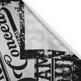 thumbnail image 3 of Ambesonne Retro Kitchen Curtains, Rock Music Poster Image, 55"x39", Beige and Black, 3 of 3