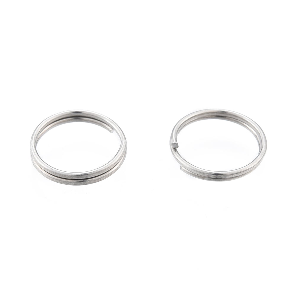 Non-Tarnish 304 Stainless Steel Split Rings Double Loops Jump Rings Stainless Steel color 10x1.5mm Inner Diameter: 9mm Single Wire: 0.7mm