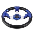 thumbnail image 1 of Car Steering Wheel, Akozon 13in 320mm Universal PU Leather Cover Sport Racing Drift Steering Wheel, 1 of 8