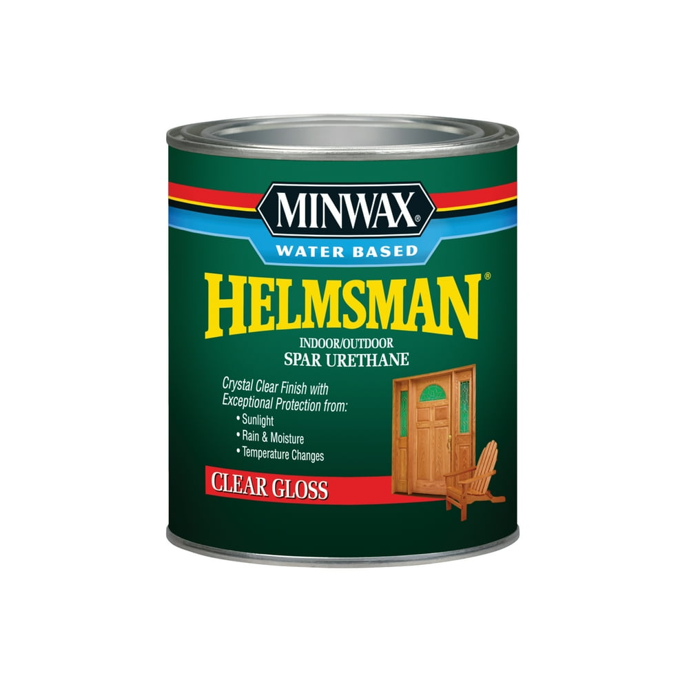 Minwax Water Based Helmsman Indoor/Outdoor Spar Urethane, Gloss, Clear