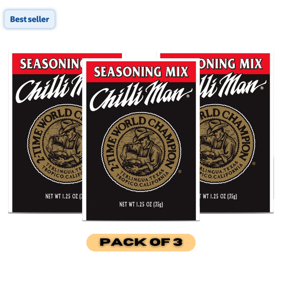 CHILLI MAN Chili Seasoning Mix, 1.25 oz Packets, Pack of 3