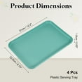 thumbnail image 2 of Uxcell4Pcs Plastic Serving Trays, 12.2 x 8.7 Inch Rectangle Food Trays Serving Cafeteria Trays for Kitchen Restaurant Coffee Fruit Burger Lunch Dessert, Dark Green, 2 of 6