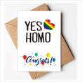 thumbnail image 1 of Yes LGBT Rainbow Love Wedding Cards Congratulations Greeting Envelopes, 1 of 3