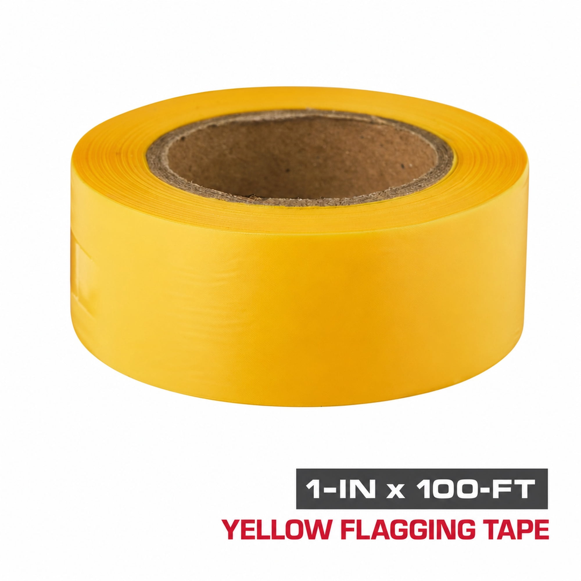 Hyper Tough Flagging Safety and Caution Tape, Yellow, 1" x 100'