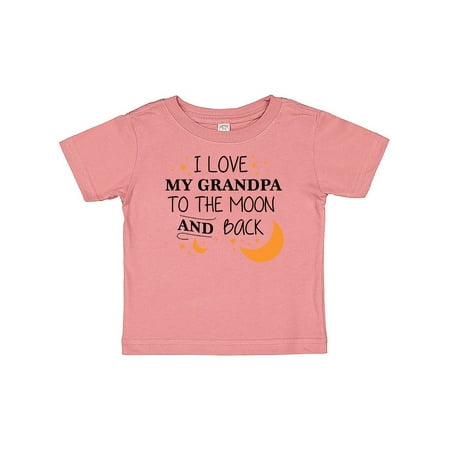 

Inktastic I Love My Grandpa To The Moon and Back Gift Baby Boy or Baby Girl T-Shirt