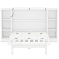 thumbnail image 4 of Queen Murphy Bed Foldable into Cabinet, Modern Wall Bed with 2 Drawers, Nightstand and USB Ports, Murphy Bed Frame for Guest Bedroom, Space-Saving, 4 of 6