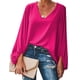 thumbnail image 5 of Blusa De Color Puro, Parte Superior Informal Con Cuello En V Transpirable Que Oculta La Piel Elegante Para La Piel Para Ir De Compras ANGGREK Cocina, Decoración y Otros, 5 of 5