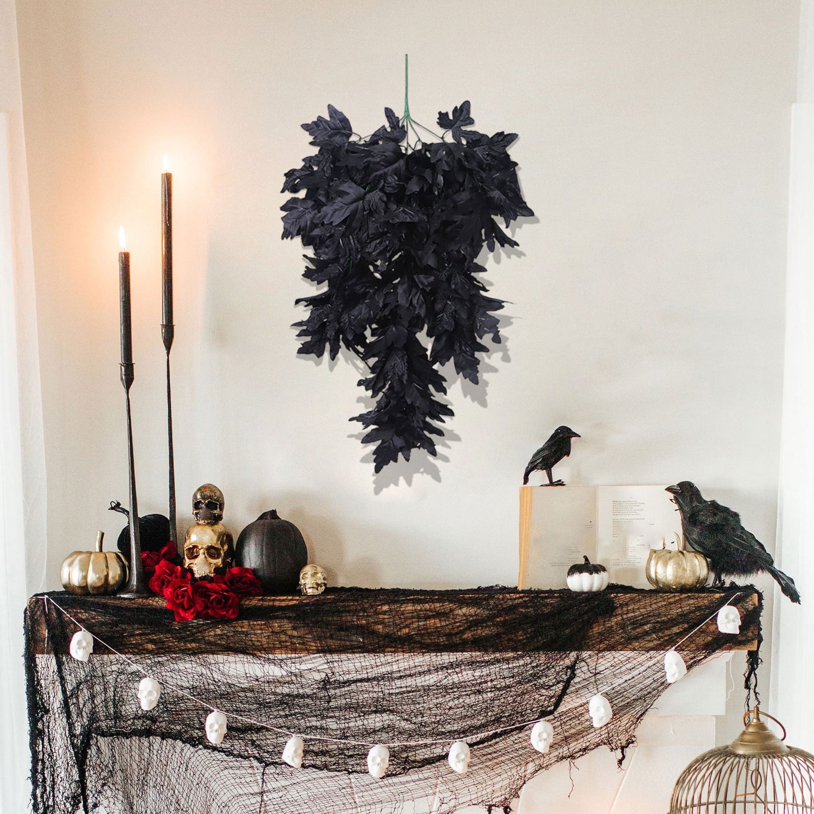 Wohohoho Lot De 2 Guirlandes De Feuilles D'érable, 1,5 M/pièces, 7 Feuilles D'érable à Suspendre Pour Décoration D'automne, Halloween, Thanksgiving, Noël, Décorations D'intérieur Et D'extérieur