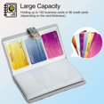 thumbnail image 3 of 2 Pieces Business Card Holder Book Floral Pattern PU Leather Name Card Organizer Book for ID Credit Cards Protector Name ID Card Holder Business Card File for Home Office Use, Can Hold Up to 192 Cards, 3 of 7