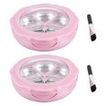 thumbnail image 4 of 2 Sets Eyeshadow Box Case Lipstick Box Refillable Makeup Dispenser with Brush, 4 of 9