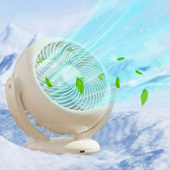Ventilateur Portable USB Mini avec Tête Réglable et Batterie Rechargeable Longue Durée 1200mAh, Ventilateur de Bureau Polyvalent Silencieux pour Maison, Bureau