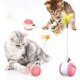 thumbnail image 1 of Juguete interactivo rosa para gatos - Balanceo equilibrado - Bola giratoria de 360 grados - Con hierba gatera - Estimula el instinto de caza - Atractivo juguete de entrenamiento para gatos, 1 of 5