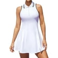 thumbnail image 1 of Beautyin Robe de Sport Golf Exercice avec Shorts et Poches Col Polo Fermeture Éclair Robes Athlétiques Robe de Tennis, 1 of 6