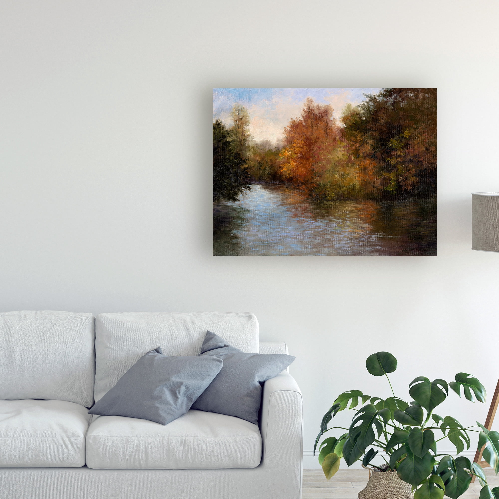 Trademark Fine Art 'A Light On The Lake' Canvas Art by Mary Jean Weber