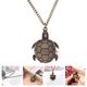 thumbnail image 3 of 1 reloj de bolsillo retro de aleación con diseño de tortuga, de cuarzo, con cadena., 3 of 7