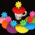 thumbnail image 4 of Worallymy taza de silicona cubierta de taza flor de dibujos animados sello hermético antipolvo cubiertas para bebidas tapa de taza a prueba de derrames Worallymy JD735815582, 4 of 7