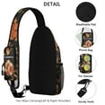 thumbnail image 2 of Boho Small Floral Sling Bag with Watercolor Flower Pattern, Lightweight Durable Crossbody Backpack, Adjustable Strap, Multiple Compartments, Artistic Spring and Summer Design, 2 of 6