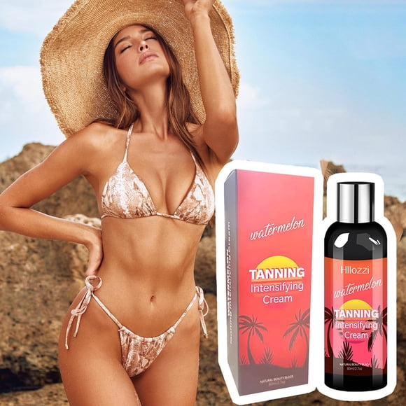 Watermelon Peach Tanning Summer Beach Bronzer Long Lasting Tanning Natural Black 80Ml, System Care Lotion