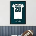thumbnail image 3 of Brian Dawkins Philadelphia Eagles Framed 27" x 39" Retired Jersey Art Print, 3 of 3