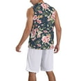 thumbnail image 2 of Sikiie Vintage Floral Basketball Jersey Reversible Men's Mesh Athletic Sports Shirts Training Practice S-4XL3X-Large, 2 of 6