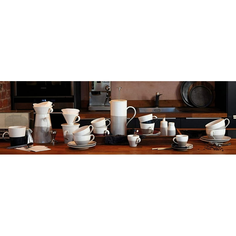 Royal Doulton 1815 Coffee Studio Espresso Cup & Saucer 4 fl oz, Set of 4,  Porcelain, Mixed 