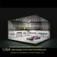 thumbnail image 3 of Diorama 1/64 Scale Double-Decker Car Garage Showroom w/LED Lights - Realistic Parking Lot Display Model for Diecast Collections, City Scene Building Kit, 3 of 5