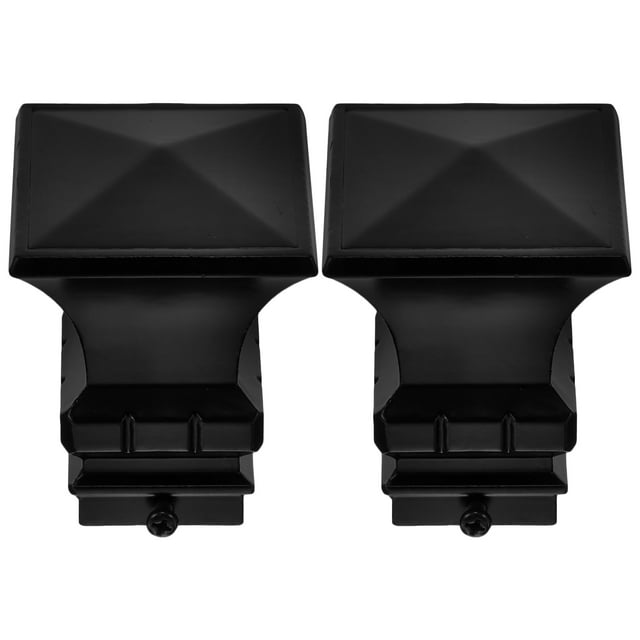 unbranded 2Ud De Finial Para Barra De En Hierro Color Negro Para Y Oficina